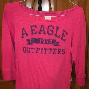american eagle women’s baseball ball tee